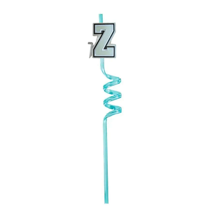 fluorescent letter 26 themed crazy cartoon straws drinking birthday decorations for summer party plastic kids decoration supplies favors goodie gifts reusable straw