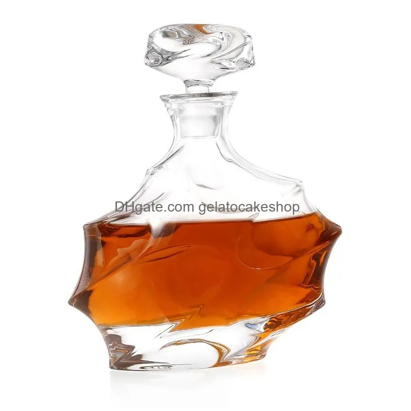 whisky glass 1 set 1 pcs glass bottle decanters 750ml 6 pcs cup high quality safety box