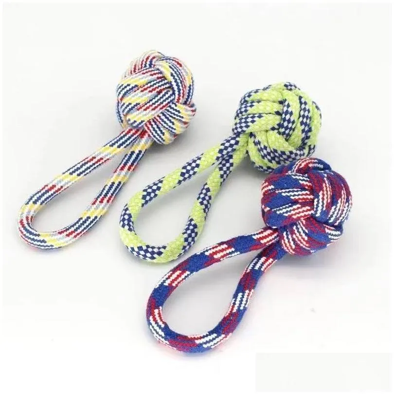 Dog Toys & Chews Handmade Toy Carrot Knot Rope Ball Cotton Dumbbell Puppy Cleaning Teeth Chew Durable Braided Bite Resistant Pet Suppl Otwnn