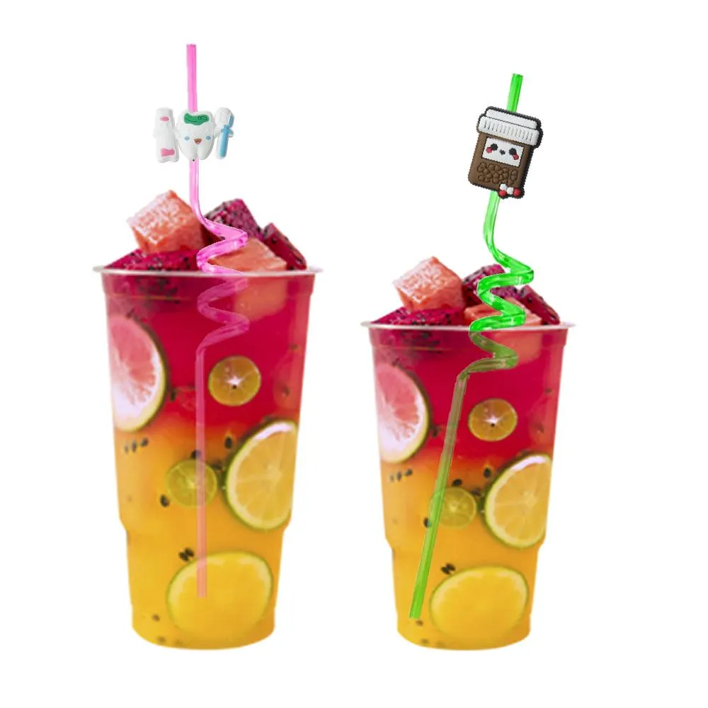 medical 1 themed crazy cartoon straws drinking goodie gifts for kids party plastic childrens favors girls christmas reusable straw