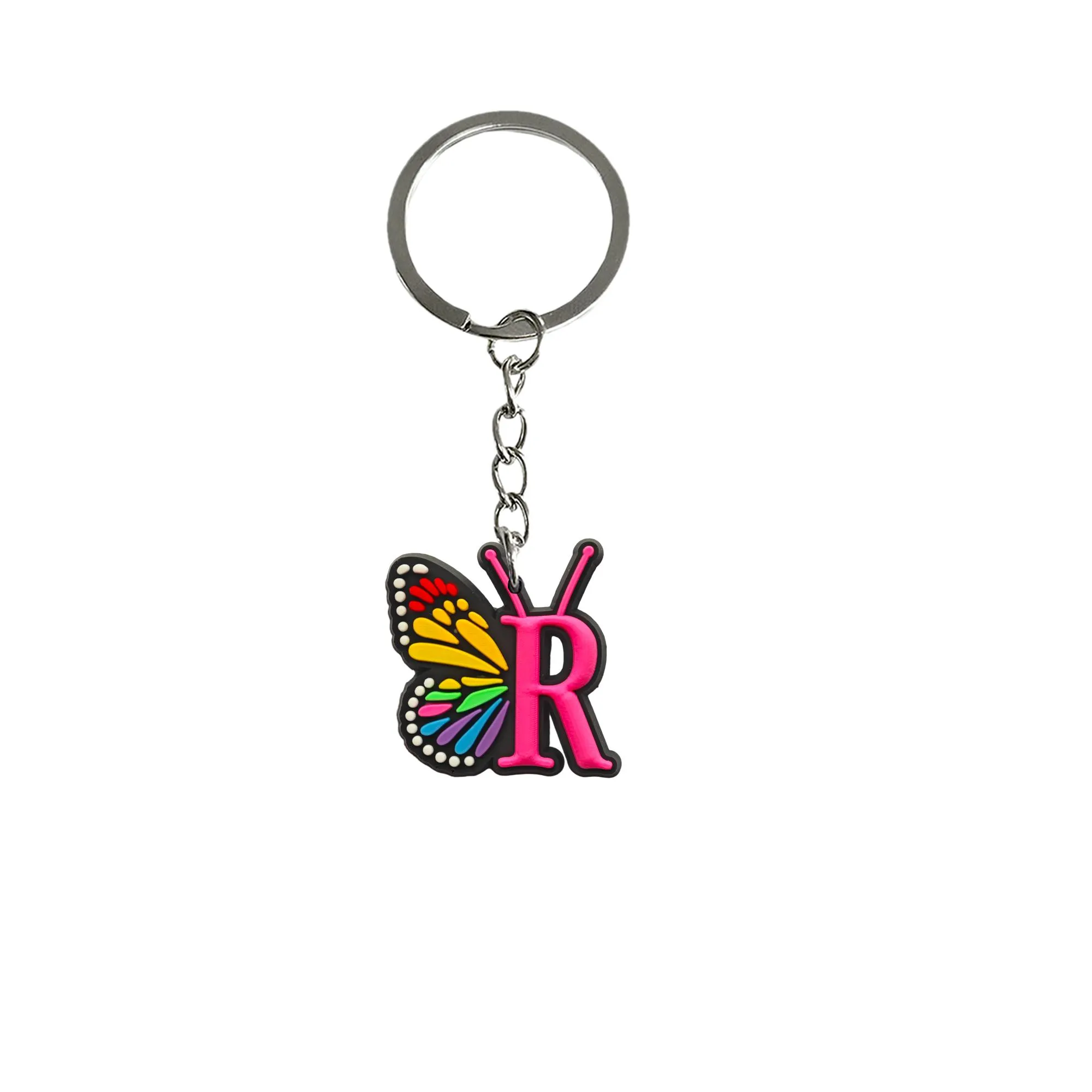 letter butterfly keychain mini cute keyring for classroom prizes boys keychains key chain kid boy girl party favors gift suitable schoolbag goodie bag stuffers supplies