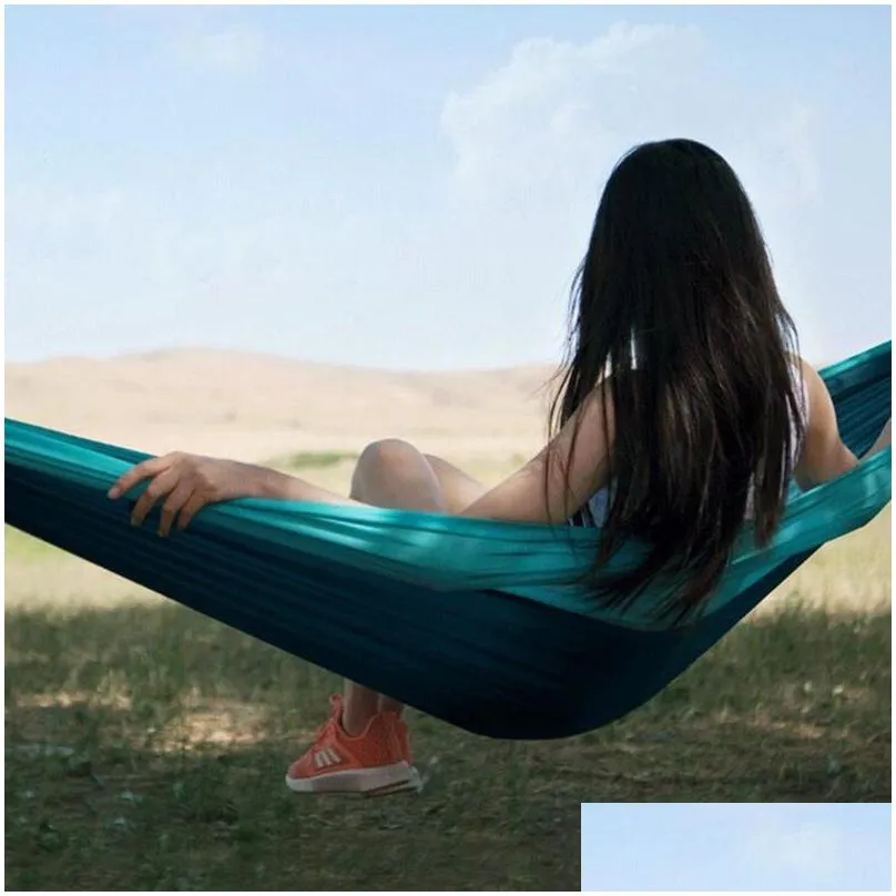 ZENPH 1-2 People Outdoor Camping Hammock Hanging Swing Bed Max Load 300kg from mijia youpin - Green