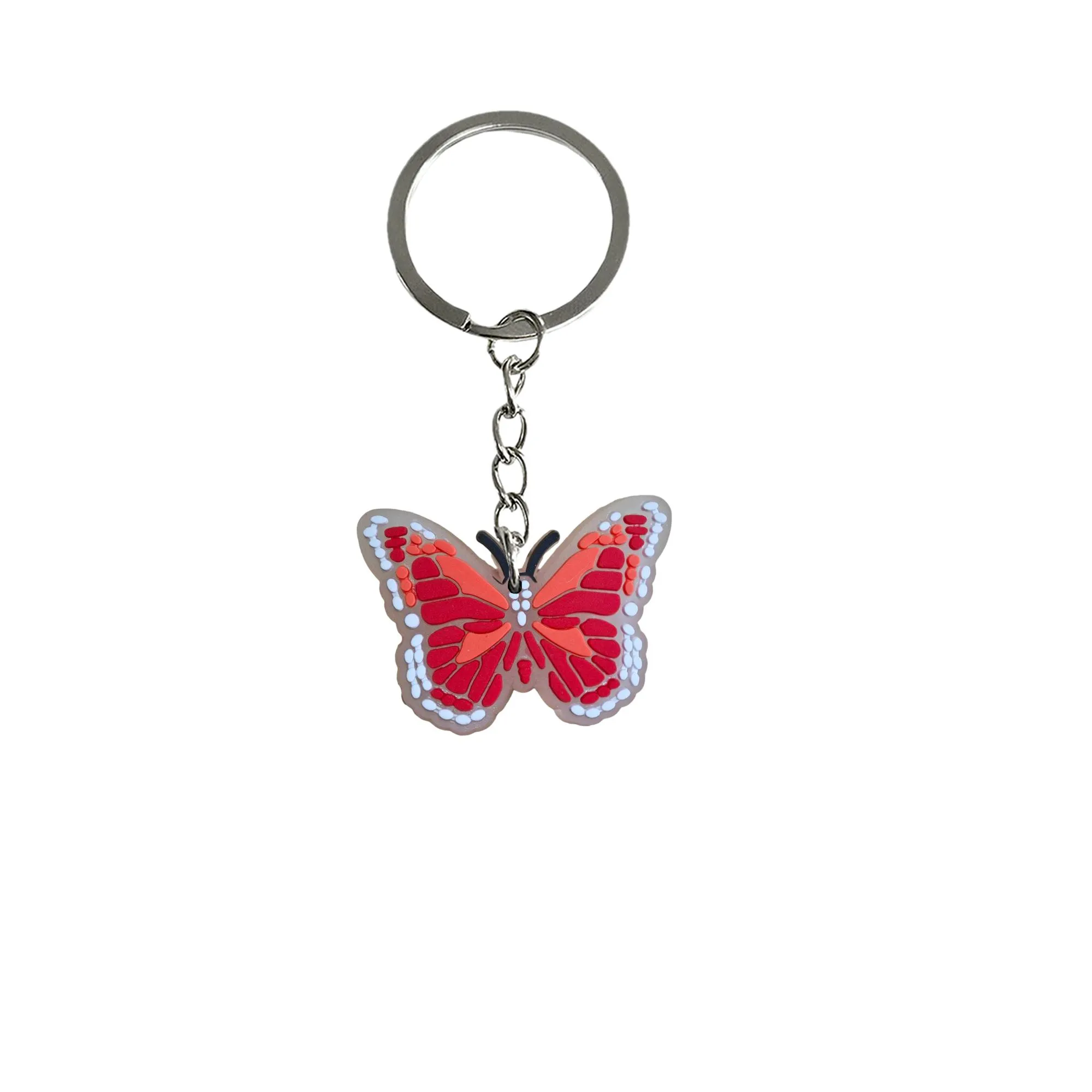 fluorescent butterfly 6 keychain keychains party favors keyrings for bags men keyring suitable schoolbag school backpack couple key chains women classroom prizes