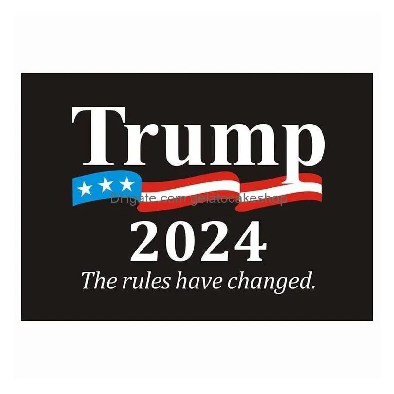 2024 trump car stickers 2024 us presidential campaign trump sticker 14.8x21cm pvc tags trump 2024 bumper sticker car decor cpa3285