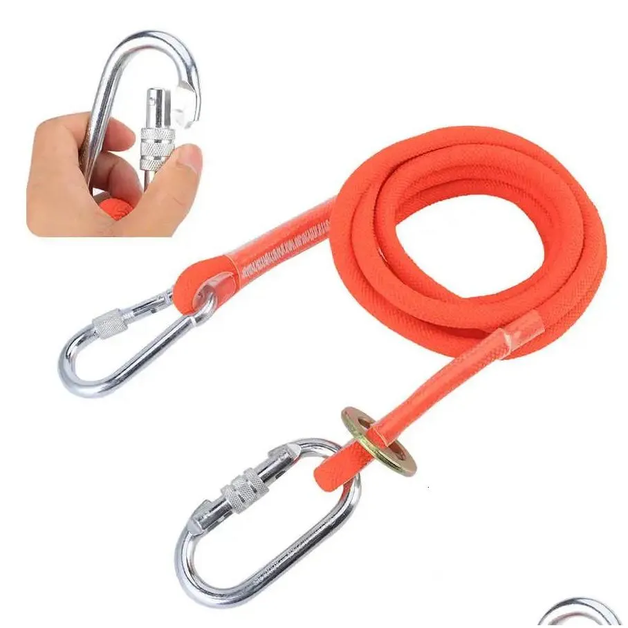 Climbing Ropes Small Buckle Aerial Work Safety Belt Rope Outdoor Construction Insurance Lanyard Climbing Aerial Work Fall Protection Lanyard