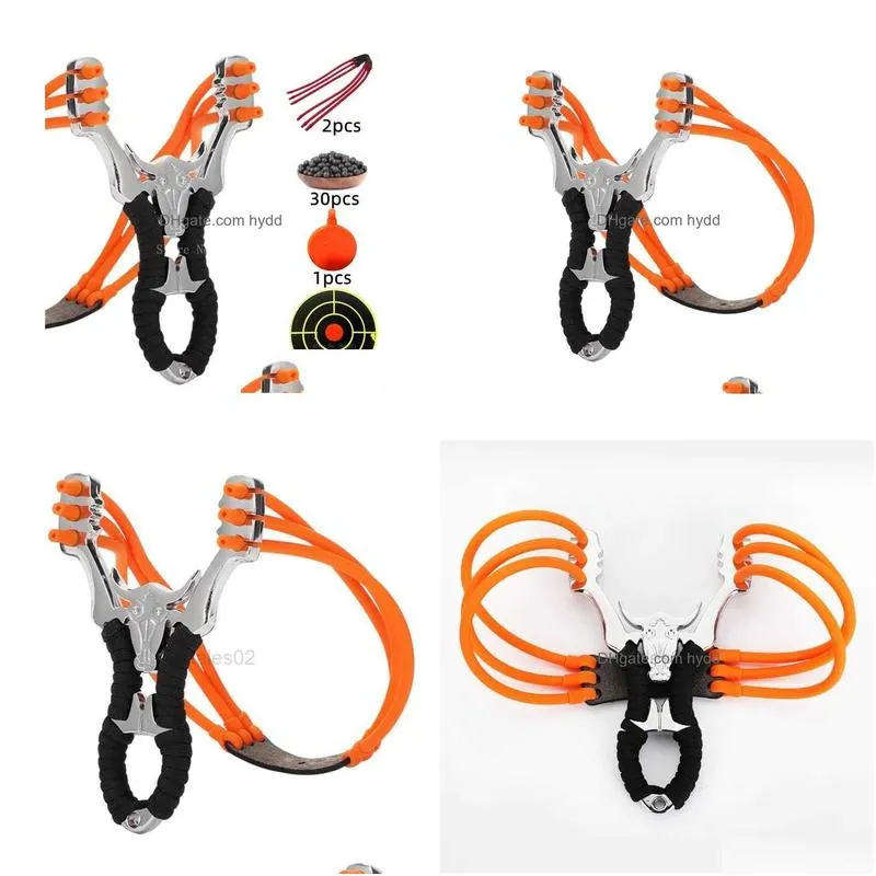 hunting slings s alloy shooting slings catapult outdoor high quality toys with card ball rubber band athletic shooting games toys