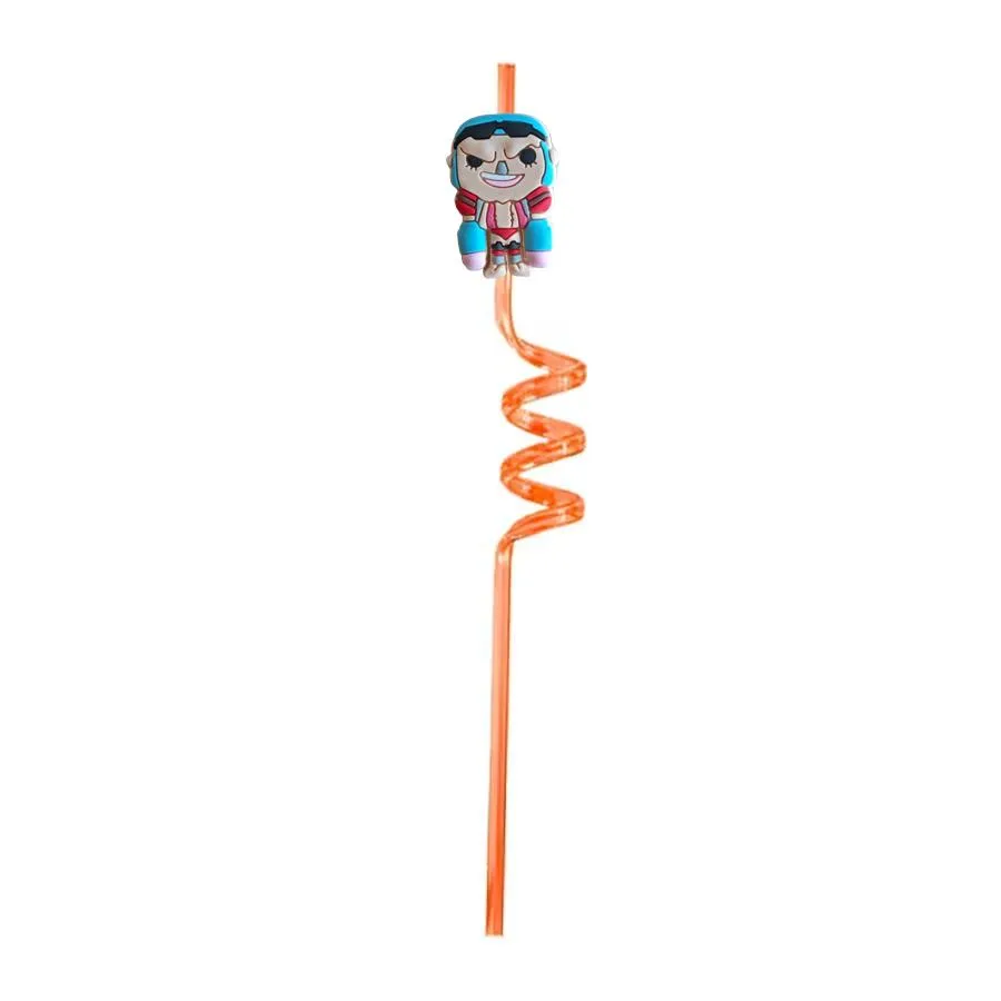 pirate king themed crazy cartoon straws reusable plastic drinking goodie gifts for kids party decoration supplies birthday favors  straw