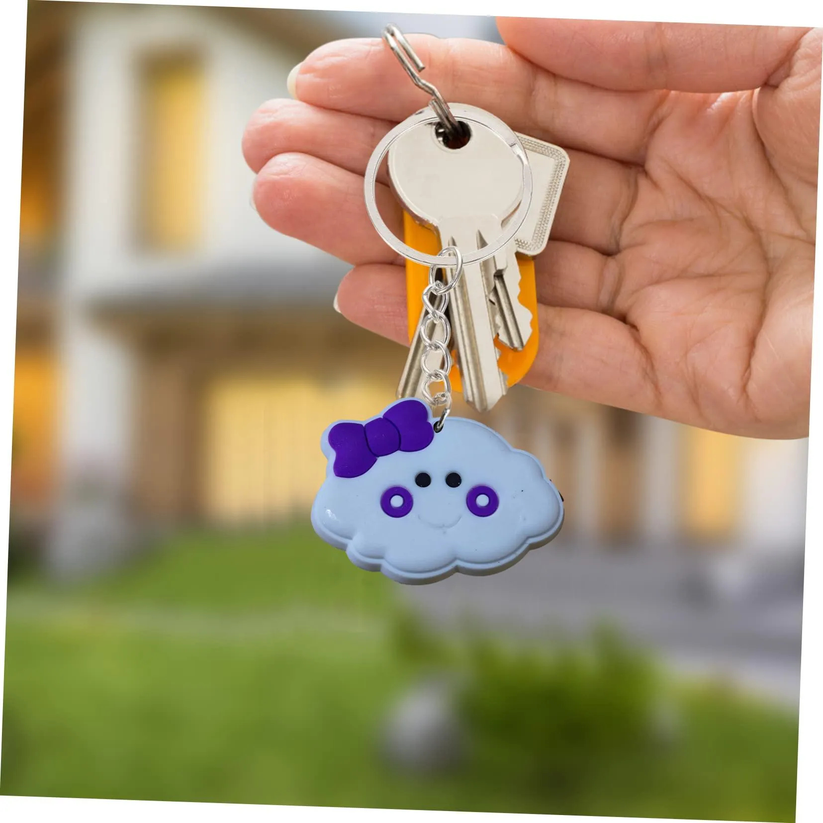 cloud two keychain keychains for childrens party favors classroom prizes anime cool backpacks keyring suitable schoolbag key chain accessories backpack handbag and car gift valentines day colorful character with wristlet