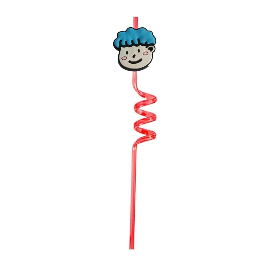 character themed crazy cartoon straws plastic straw girls party decorations drinking for kids sea favors summer favor christmas reusable