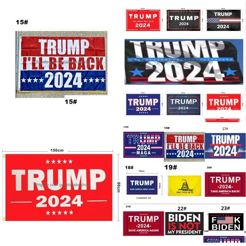 stock 150cm trump 2024 flag u s presidential campaign flag 3x5ft banner flag for home garden yard 13 styles wholesale