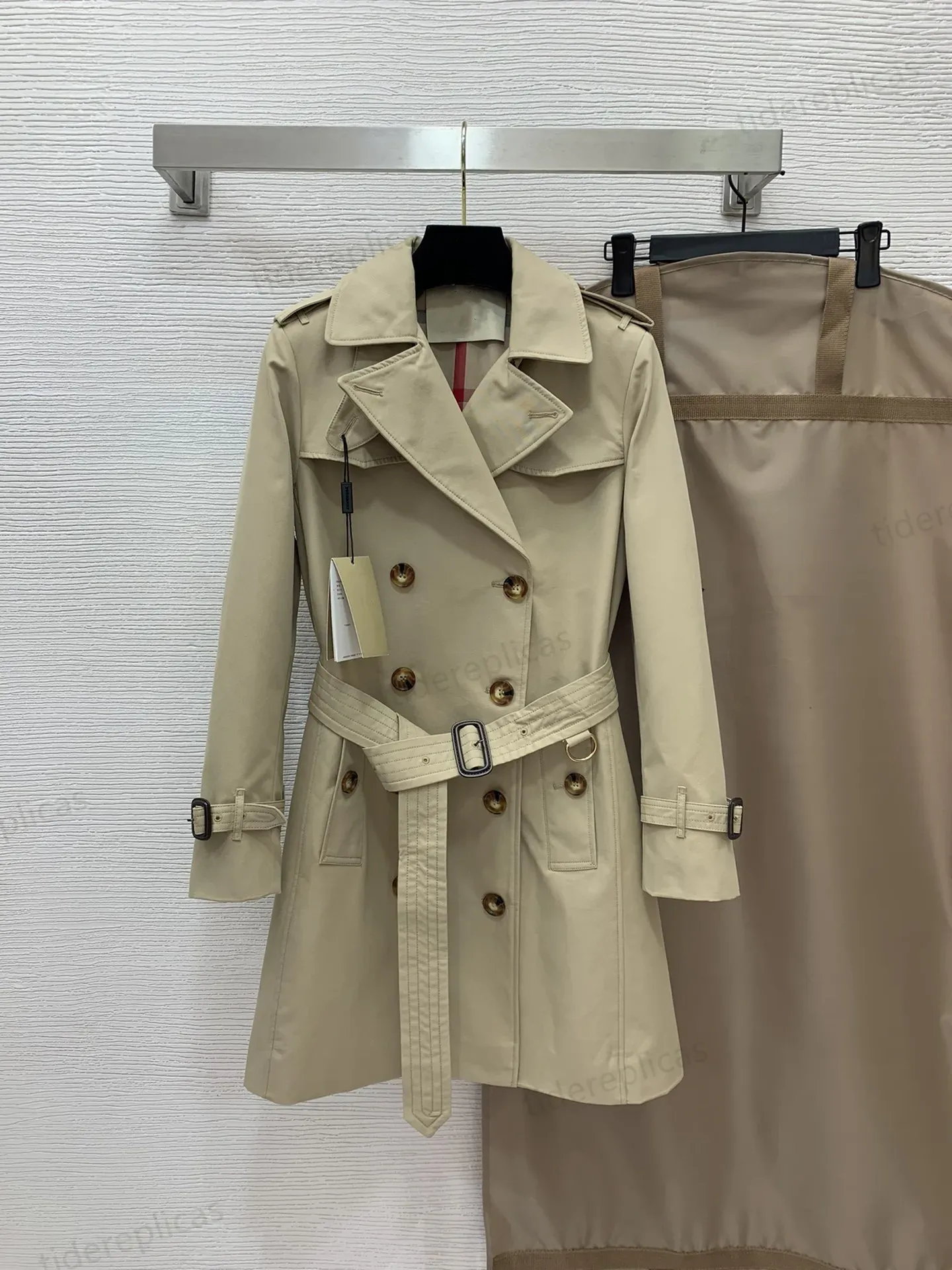 jackets womens trench coat women winter jacket designer coat women Fashionable and classic double-breasted waistline High count high density waterproof