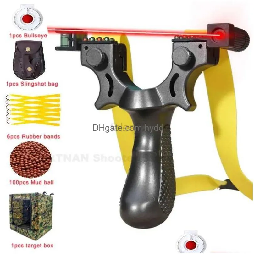 hunting slings s outdoor precision shooting resin slings hunting practice flat rubber band mud ball slings target box beginner package