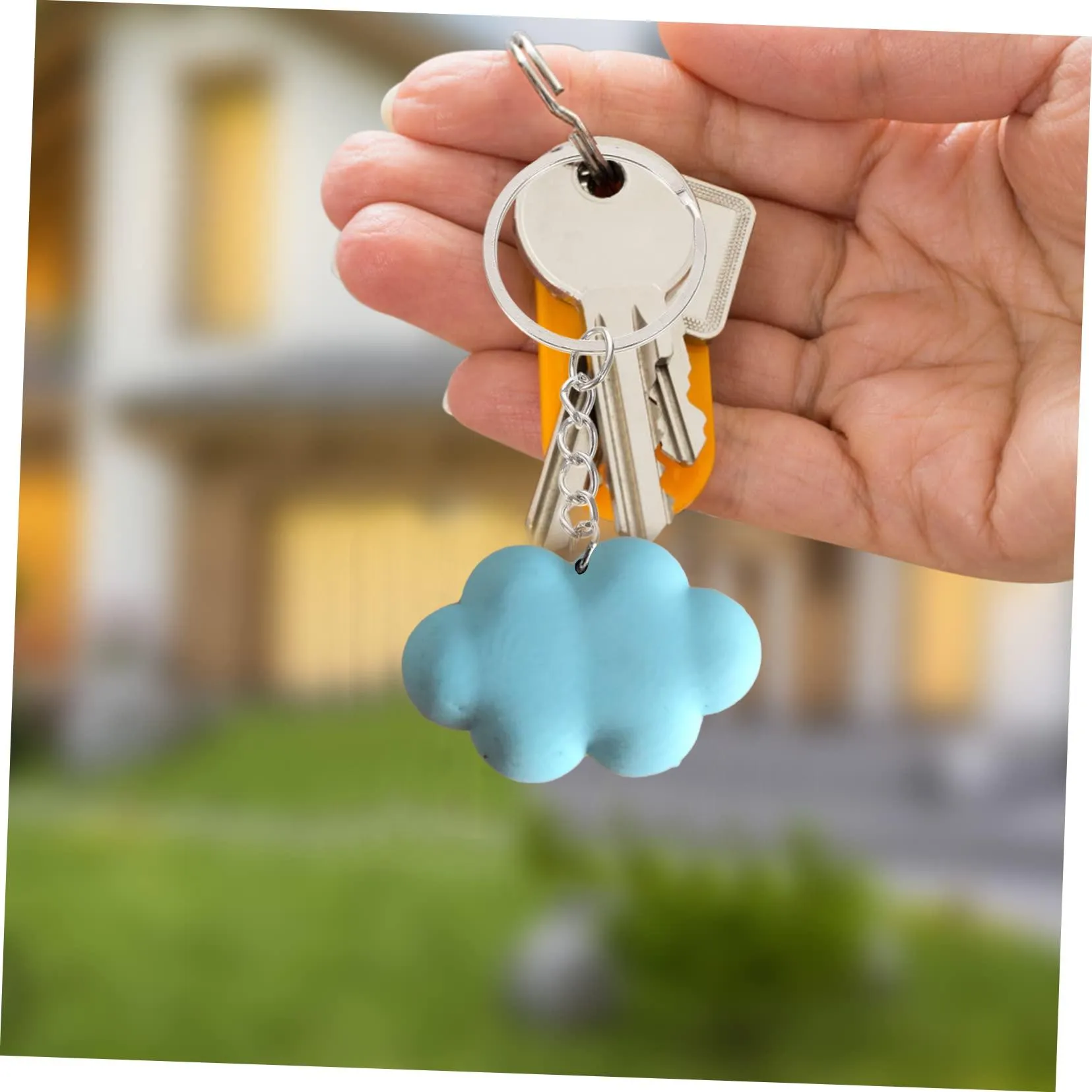 cloud keychain car bag keyring keychains party favors for boys suitable schoolbag backpack key chain kid boy girl gift ring christmas fans