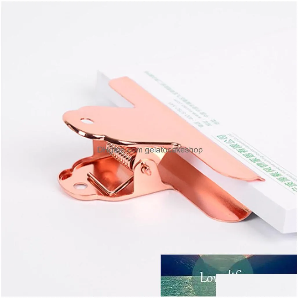 electroplated stainless steel clips bulldog duckbill clips office clamps ticket storage metal sealed port folder