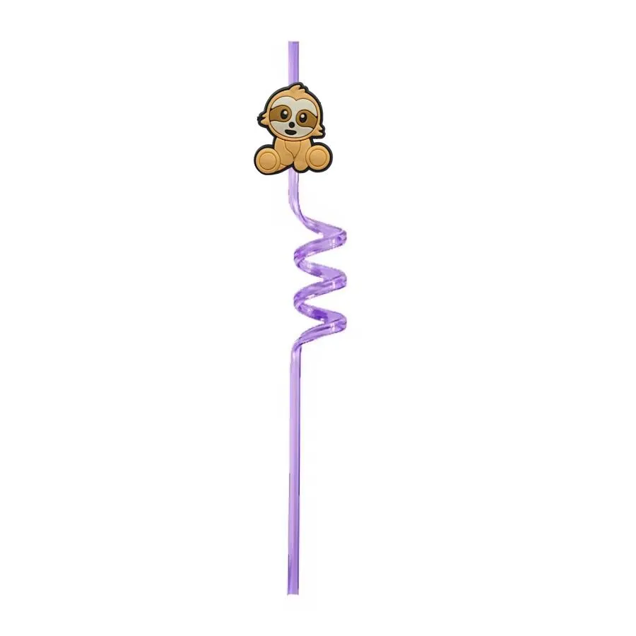 monkey themed crazy cartoon straws plastic drinking for childrens party favors kids birthday reusable straw