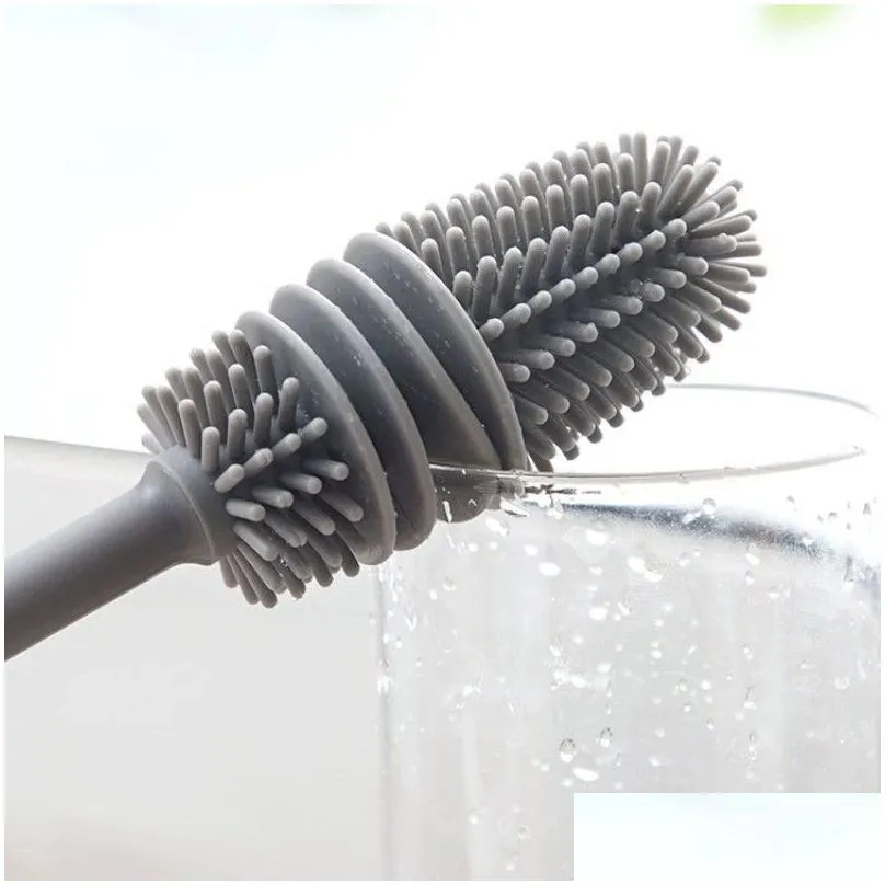 Cleaning Brushes Sile Cup Brush Milk Bottle Long Handle Water Bottles Cleaner Glass Kitchen Drop Delivery Home Garden Housekeeping Org Otq86