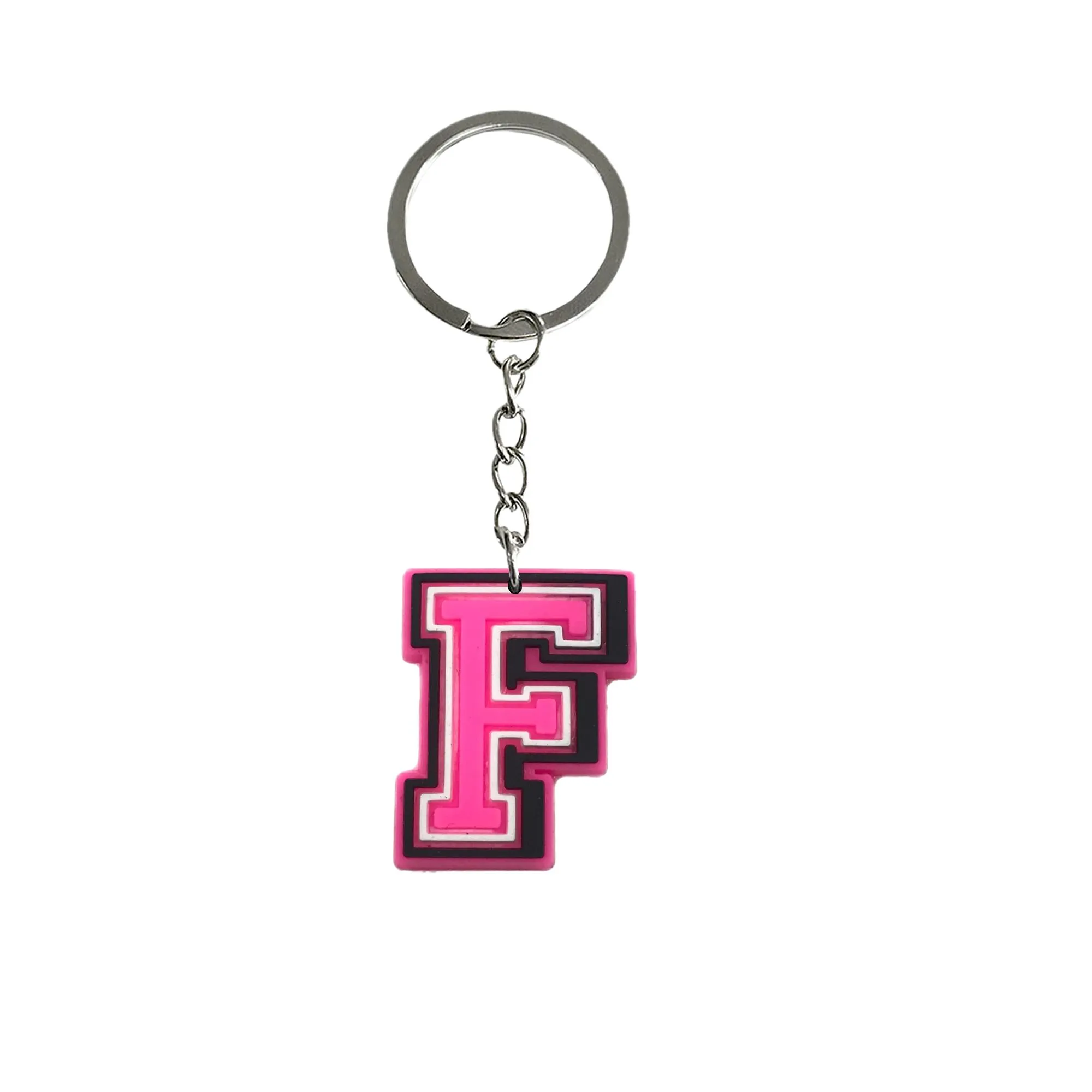 pink letter keychain for tags goodie bag stuffer christmas gifts key pendant accessories bags mini cute keyring classroom prizes suitable schoolbag keychains school day birthday party supplies gift ring boys stuffers