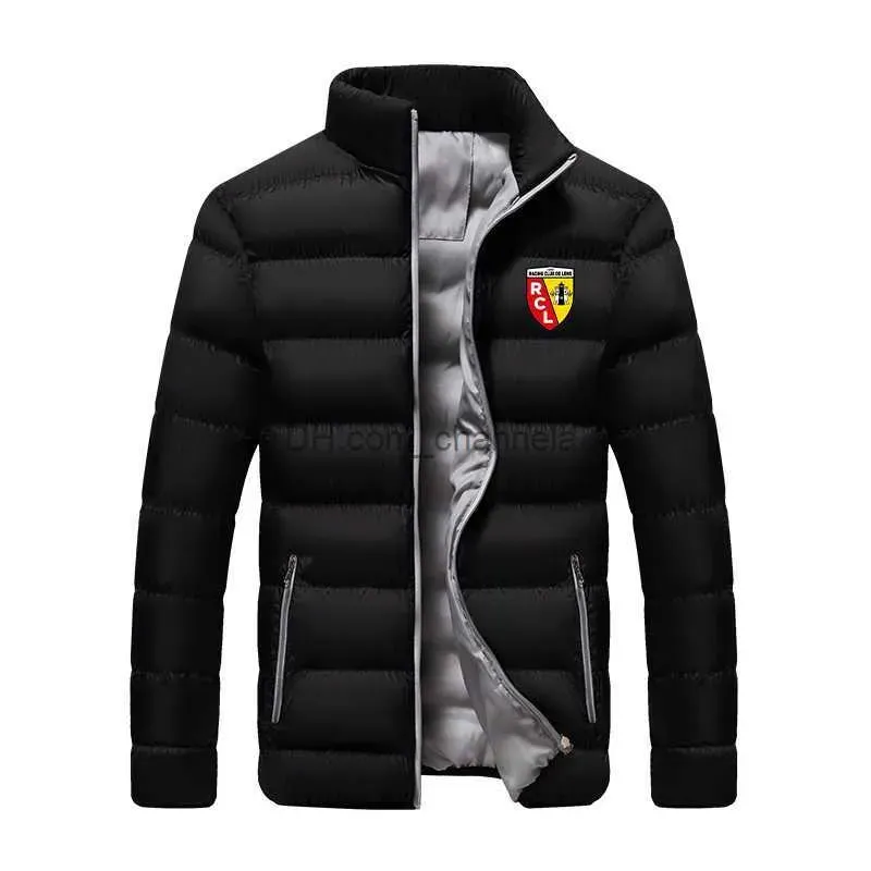 Men`s Jackets Euro Club Rc Lens Men`s New Autumn AndWinter Fashionable Printing Cotton-Padded ColorBlock Zipper Slim Design Jacket Coat