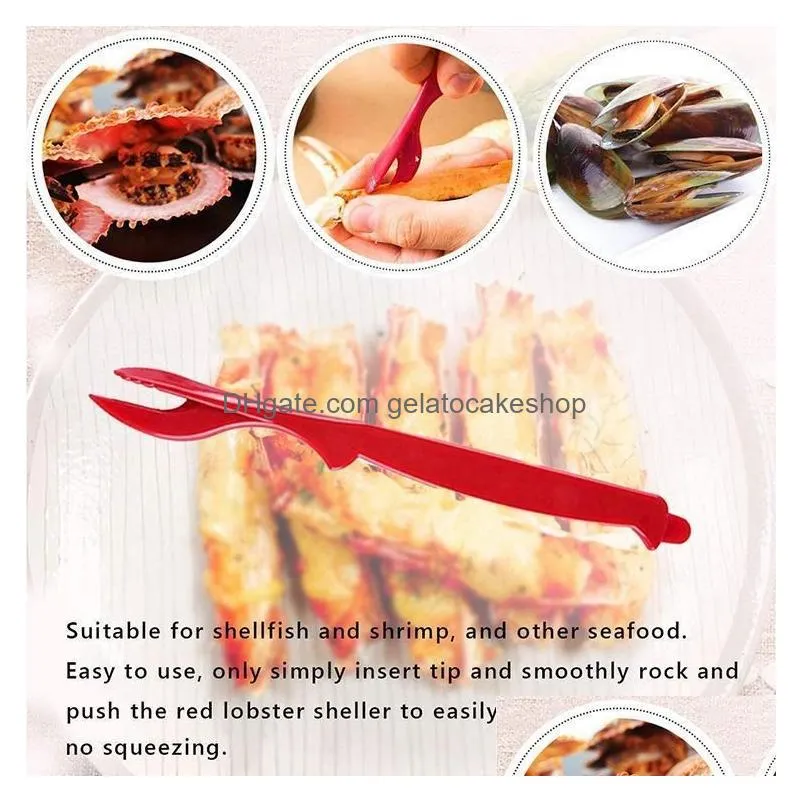 dining seafood crackers lobster picks tools crab fork crawfish prawns shrimp - easy opener shellfish sheller knife