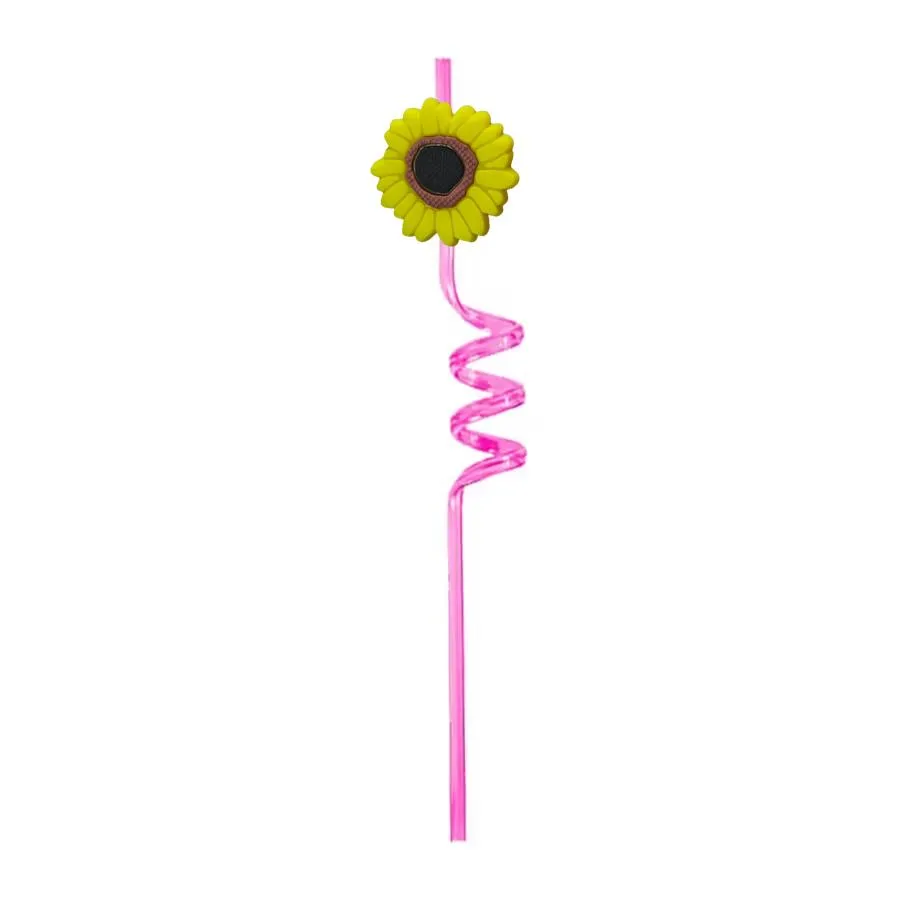 plant themed crazy cartoon straws drinking for christmas party favors plastic straw girls decorations  supplies goodie gifts kids with decoration reusable