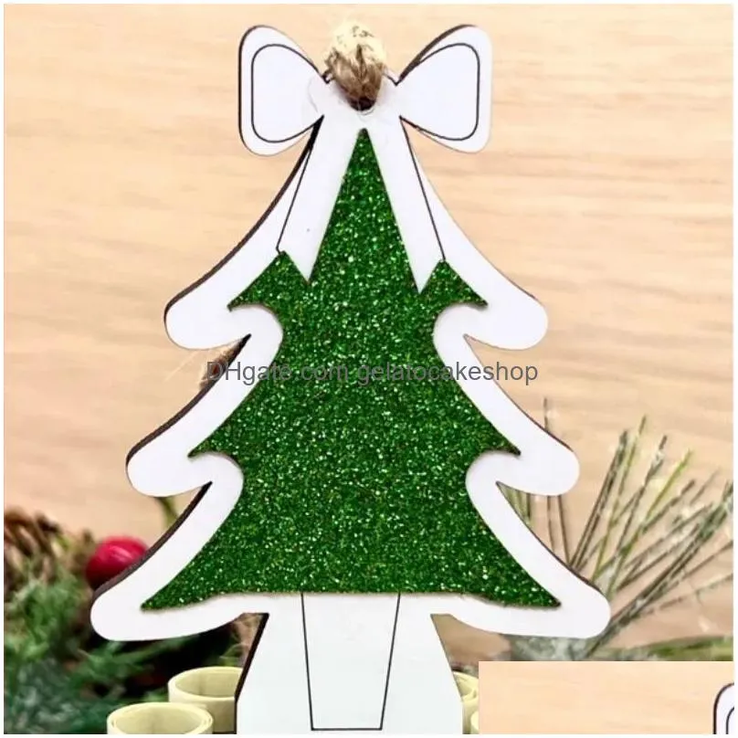 wooden unique for cash money gift holder ornaments reindeer snowman christmas tree desktop hanging pendant