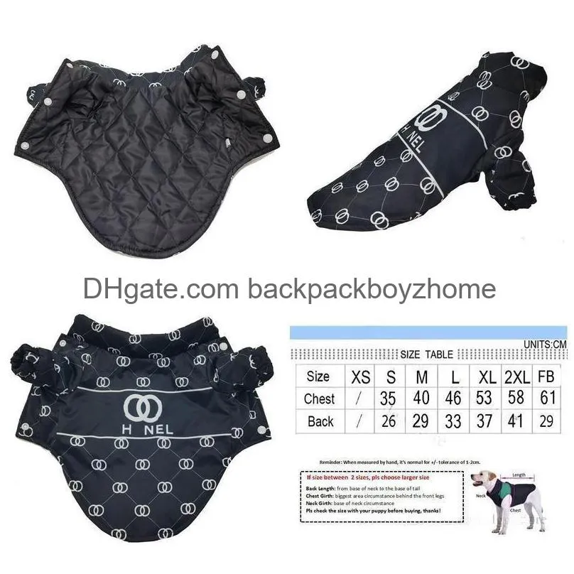 designer dogs clothes brand dog apparel with classic letter pattern dog jacket winter coats for dogs coat sweater for cold weather waterproof warm dog sweaters s