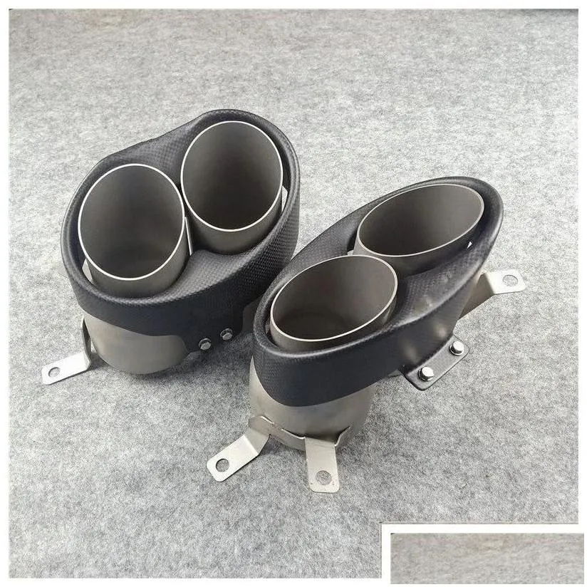 muffler promotion pair car rear carbon fiber four out exhaust pipe for rs6 rs7 exhausts tail tips drop delivery mobiles motorcycles au