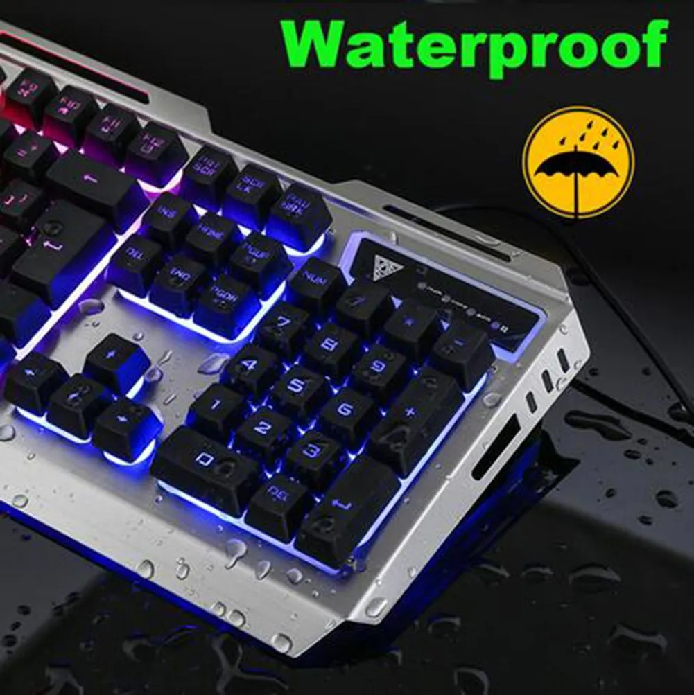 Keyboard Mouse Combos Set Wired Backlit Illuminated Usb Gaming Metal 3200DPI Waterproof Gamer Laptop Computer18436916966878