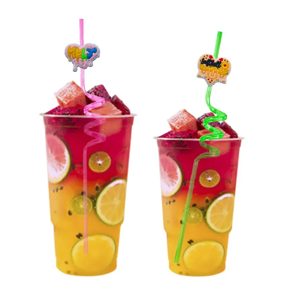 tears of the earth themed crazy cartoon straws for sea party favors drinking kids pool birthday plastic straw with decoration girls reusable