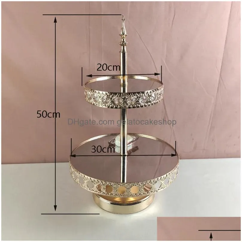 crystal cake stands set 2-3 tiers mirror cupcake stand cake dessert holder with afternoon tea wedding birthday party fruit bowl