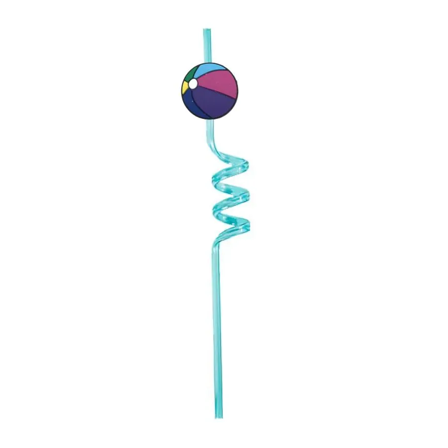 ball themed crazy cartoon straws drinking for summer party favor sea favors christmas plastic childrens reusable straw