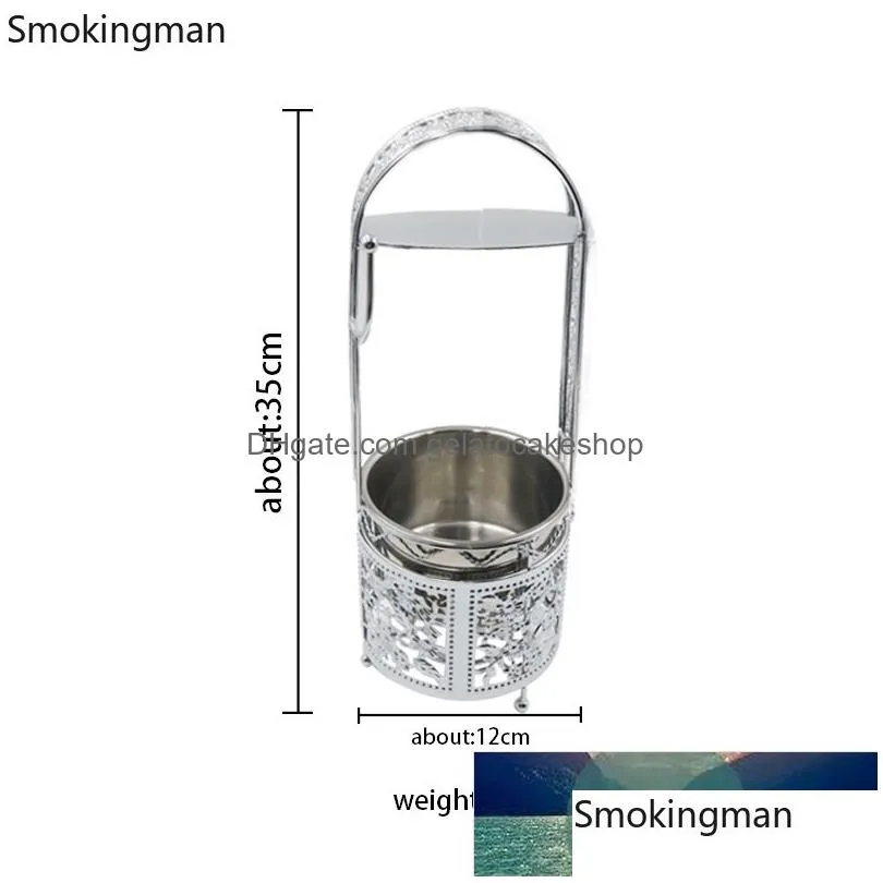 1pc creative metal silver hookah harcoal charcoal basket for narguile shisha narguile accessories