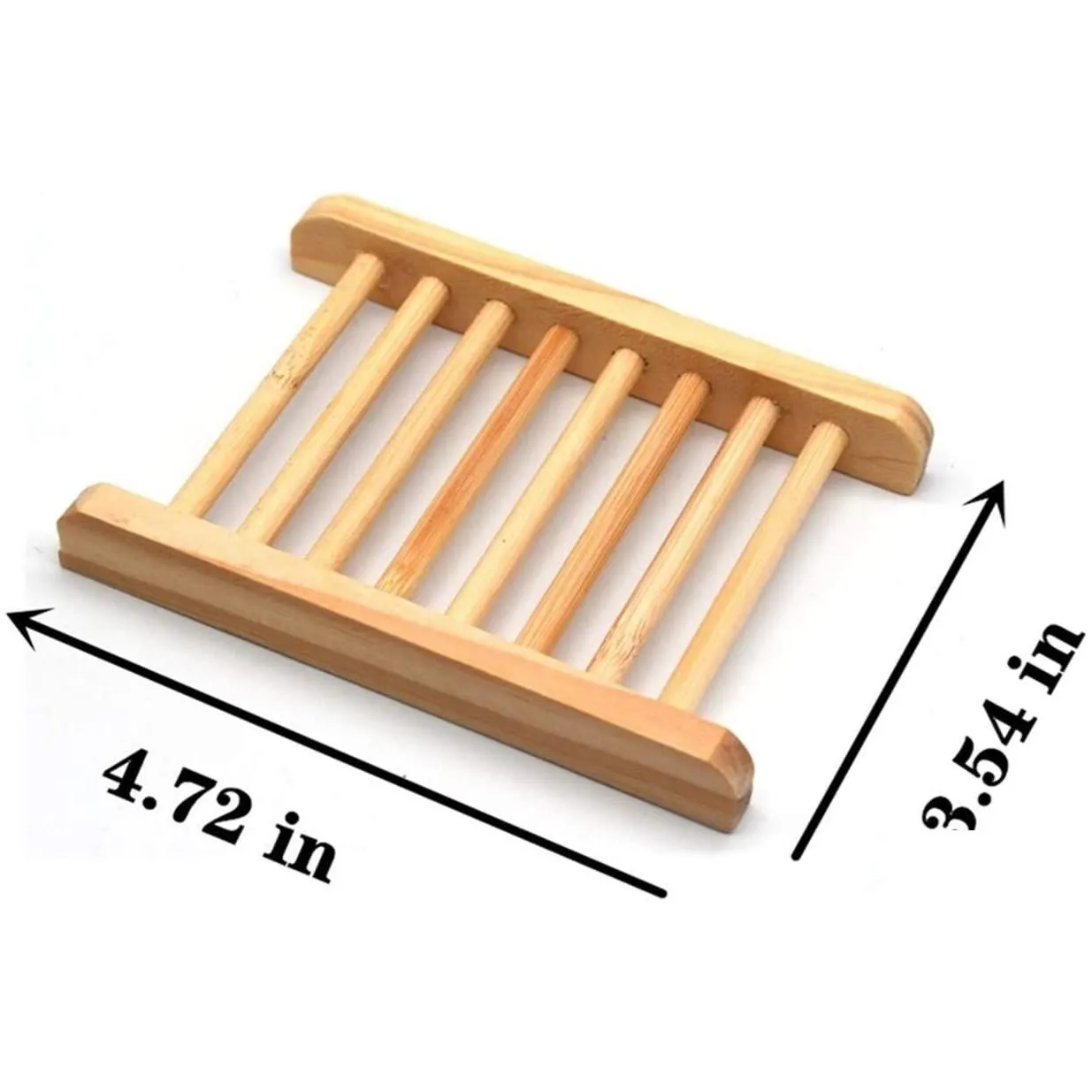 Soap Dishes Bamboo Wood Dish Savers Soaps Holder For Bathroom Keep Bars Dry Clean Easy Cleaning Drop Delivery Home Garden Bath Accesso Dhk4M