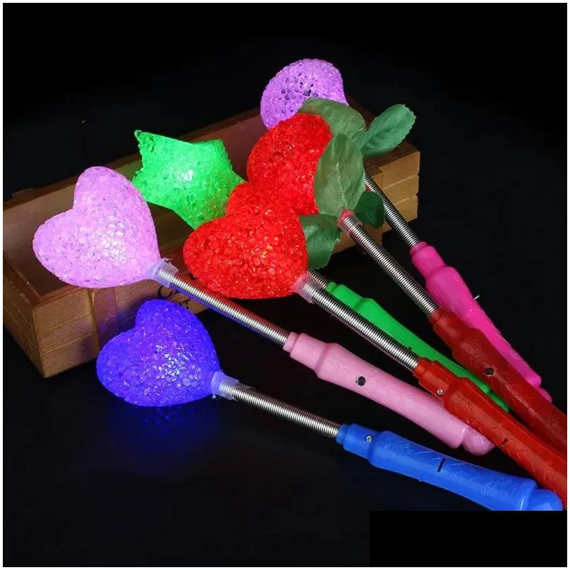 Other Event & Party Supplies Led Glowing Stick Decoration Magic Glow Flash Fairy Night Childrens Gifts Props Happy Birthday Drop Deliv Dhfnc