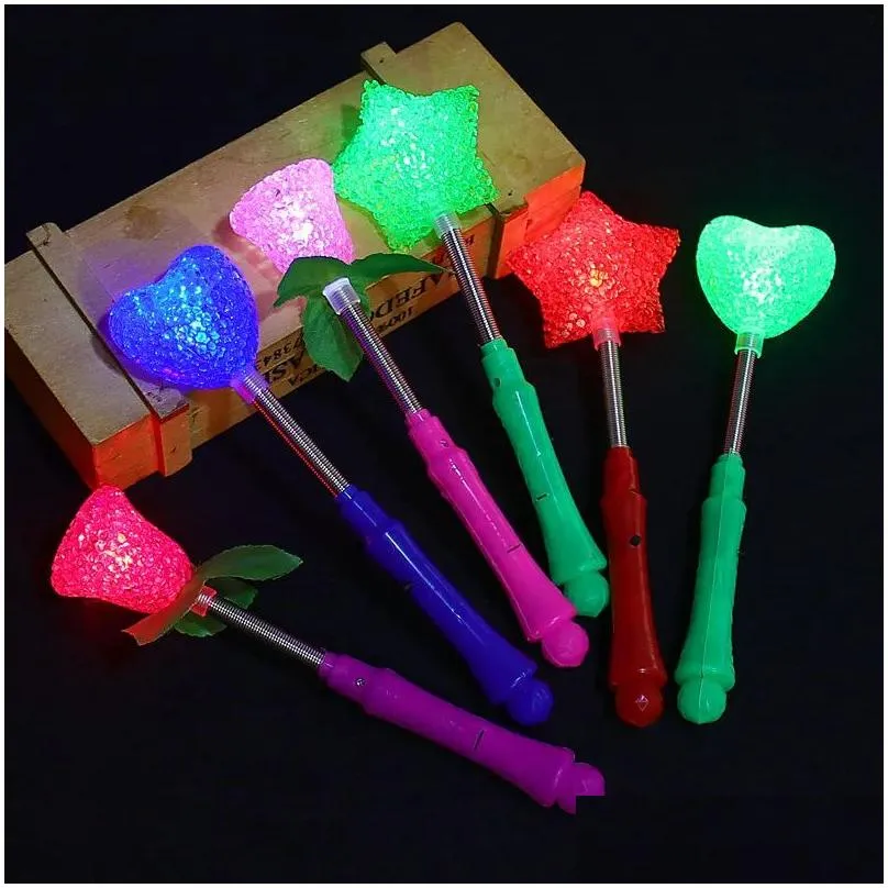 Other Event & Party Supplies Led Glowing Stick Decoration Magic Glow Flash Fairy Night Childrens Gifts Props Happy Birthday Drop Deliv Dhfnc