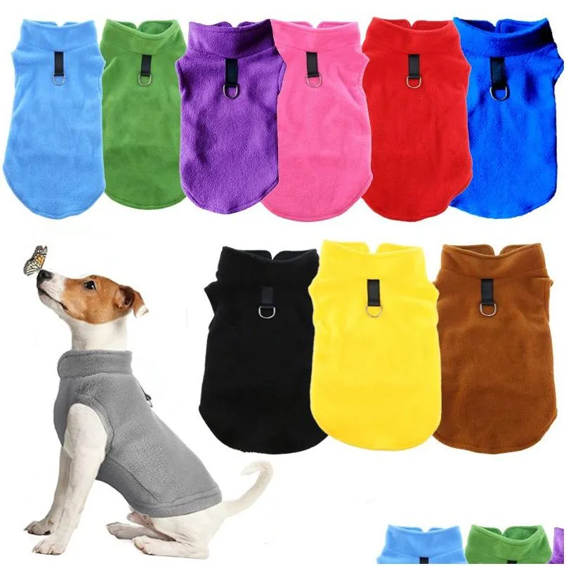 Dog Apparel Soft Fleece Clothes For Small Dogs Spring Summer Puppy Cats Vest Shih Tzu Chihuahua Clothing French Bldog Jacket Pug Coa Dhpl8