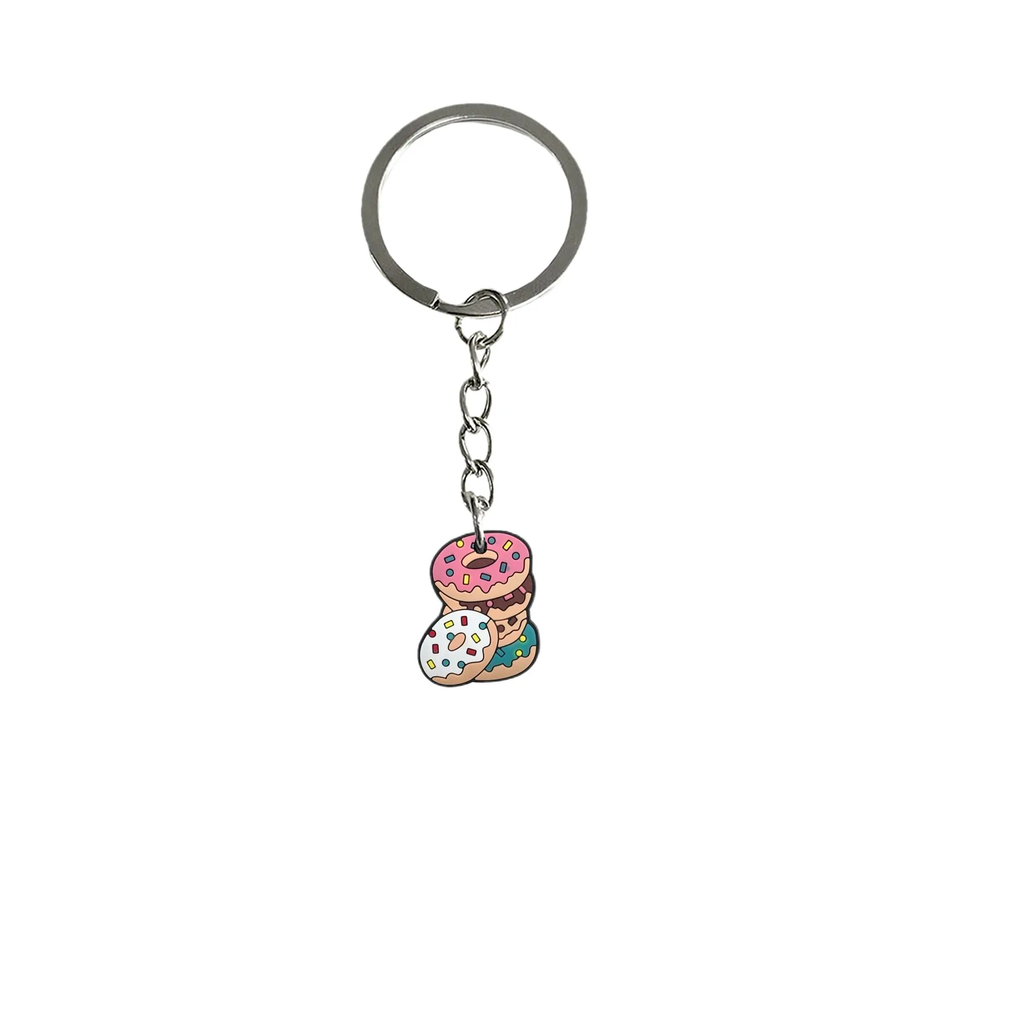 Charms Donuts Keychain For Classroom Prizes Boys Keychains Keyring Men Suitable Schoolbag Goodie Bag Stuffers Supplies Key Ring Women Otgqx