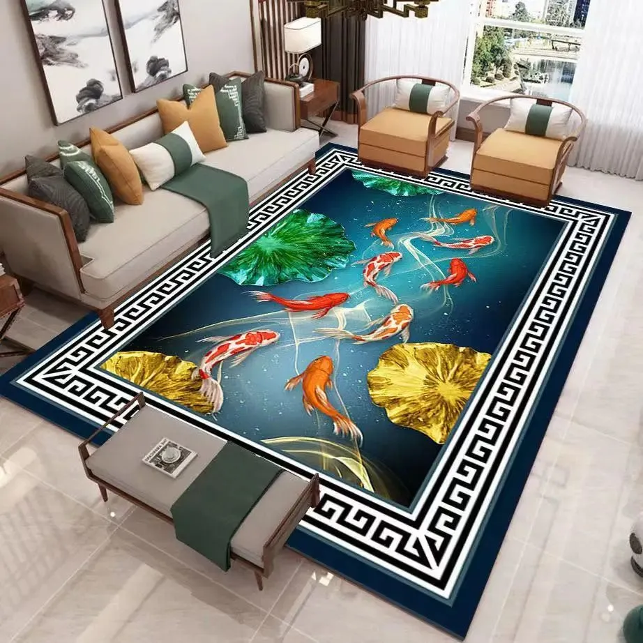 Carpet 3D Cartoon Animals Butterfly Carp Floor Mat Door Anti slip Bedroom Living Room Home Decoration 231011