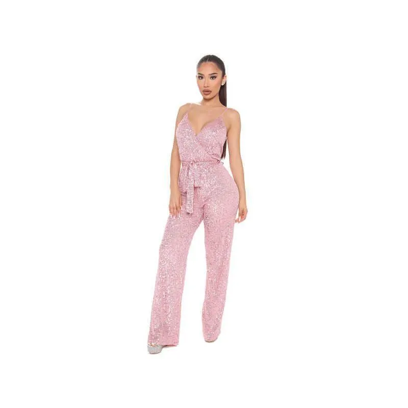 womens summer cut out tight rompers suspenders jumpsuit 2021 streetwear solid backless active wear skinny sequins jumpsuits