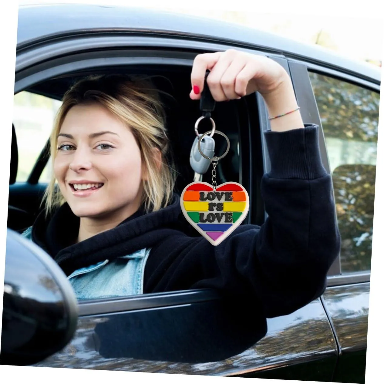 rainbow 24 keychain key purse handbag charms for women car bag keyring chain accessories backpack and gift valentines day suitable schoolbag keychains pendant bags