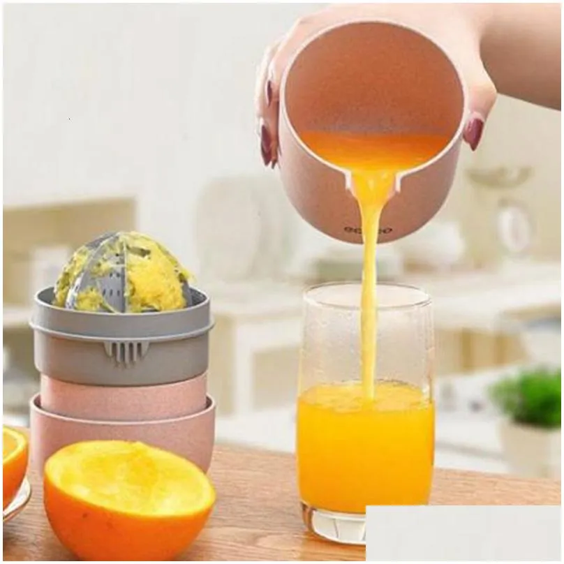 Fruit Vegetable Tools Hand Juicer Citrus Orange Squeezer Lid Rotation Press Anti Slip Reamer for Lemon Lime Grapefruit Capacity Machine
