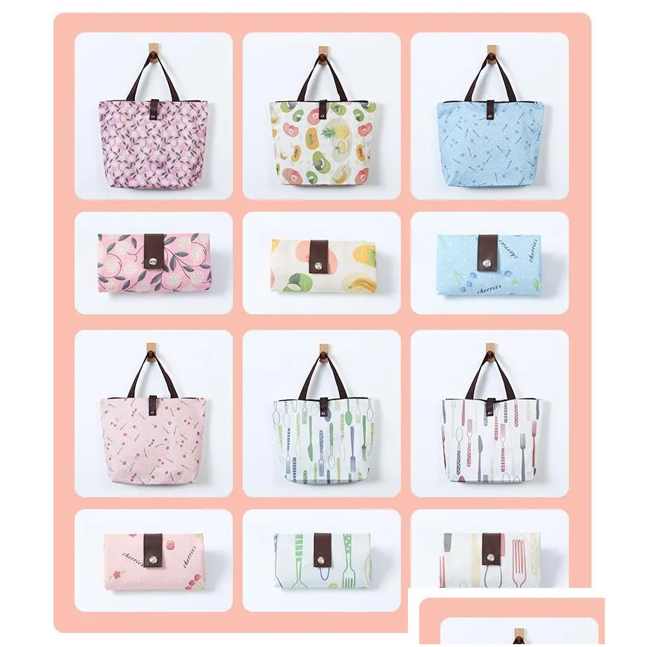 Storage Bags Portable Oxford Cloth Shop Bag Sturdy Large Cartoon Tote Travel Grocery Drop Delivery Home Garden Housekeeping Organizati Dhhob