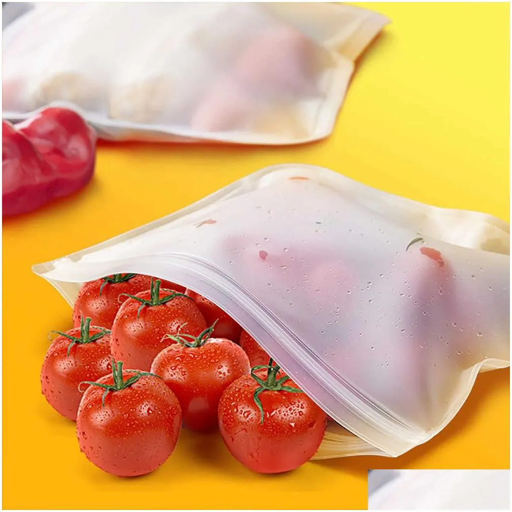 new plastic wrap cover bag kitchen storage organization reusable sealed zip bag food storage  wrap ziplock bag package