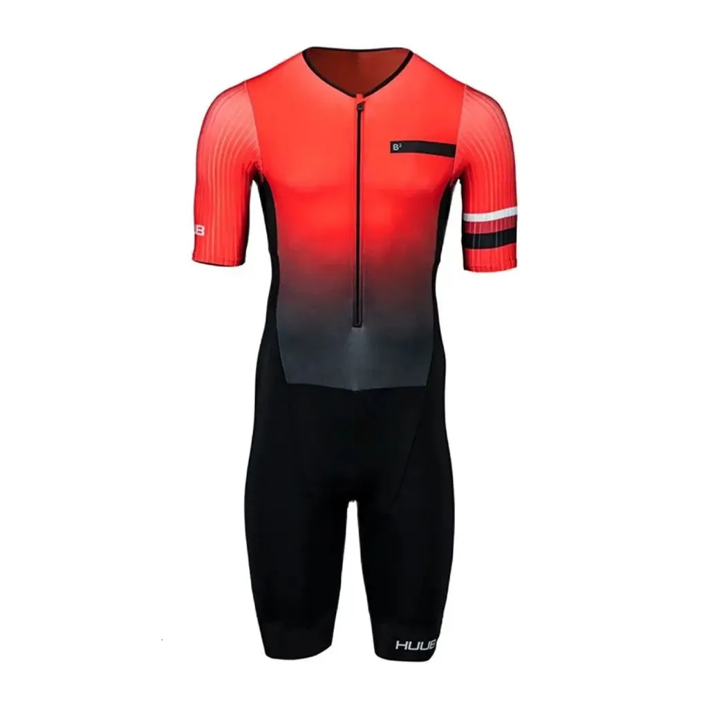 Cycling Jersey Sets Triathlon Suit Men`s Short Sleeve Performance Tri SSuit Team Lycra Aero Skinsuit Bodysuit Jumpsuit Running/Swimming/Cycling Kits