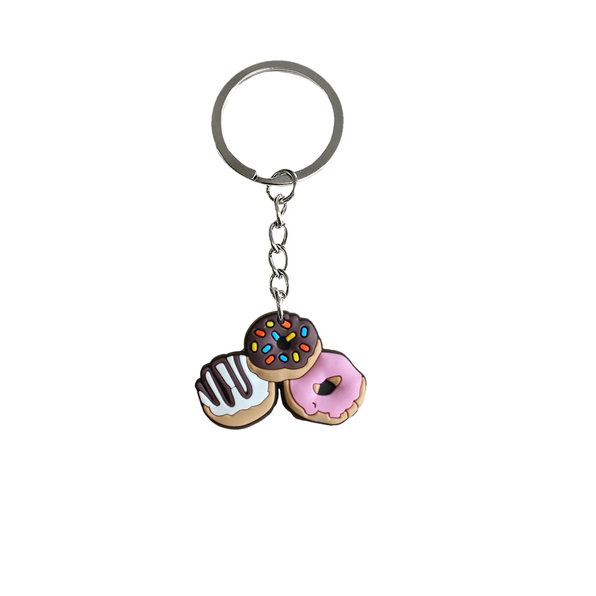 Charms Donuts Keychain For Classroom Prizes Boys Keychains Keyring Men Suitable Schoolbag Goodie Bag Stuffers Supplies Key Ring Women Otgqx