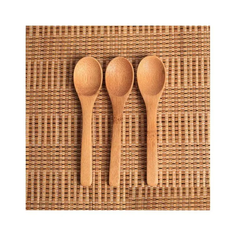Spoons Bamboo Jam Baby Honey Spoon Coffee Teaspoons New Delicate Kitchen Drop Delivery Home Garden Kitchen, Dining Bar Flatware Dhiuj