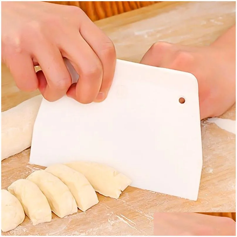 Other Bakeware Dough Cutters Diy Pastry Cream Spata Slicer Cake Knife Fondant Smoother Scraper Kitchen Baking Decorating Accessories D Dhfgx