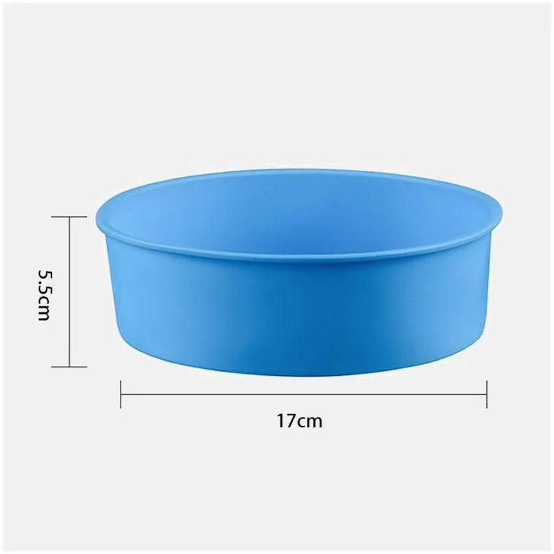 Baking Moulds 6 Inch Round Shape Sile Cake Mods For Kitchen Bakeware Diy Mousse Chocolates Desserts Mold Drop Delivery Home Garden Kit Dhjon