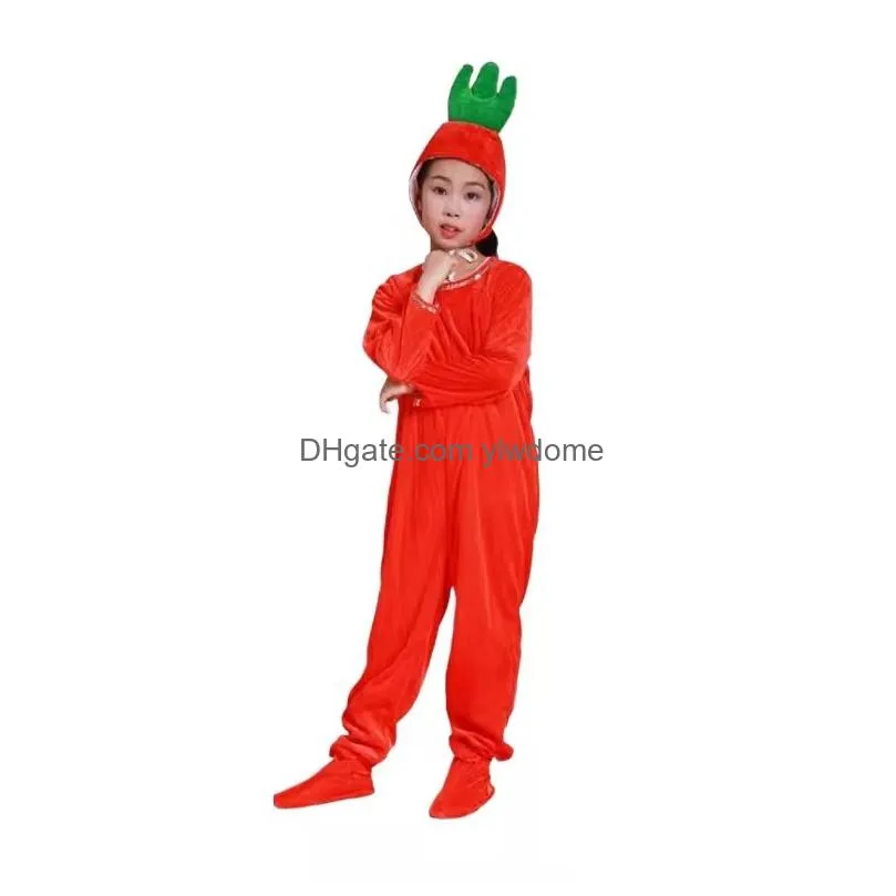 Dancewear Childrens Drama Cute Little Animal Red Radish Performance Costume Drop Delivery Baby, Kids Maternity Baby Clothing Cosplay C Dh01L