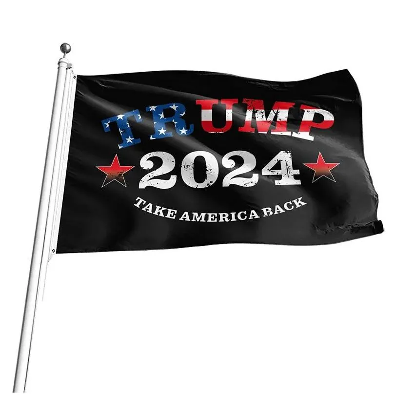 Banner Flags Trump Campaign 90X150Cm 2024 U.S. Presidential Take America Back Election Flag 0303 Drop Delivery Home Garden Festive Par Dhr6J
